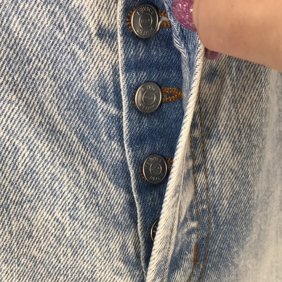 Revice Light Wash Distressed button Fly Jeans Size 26 - Picture 9 of 15